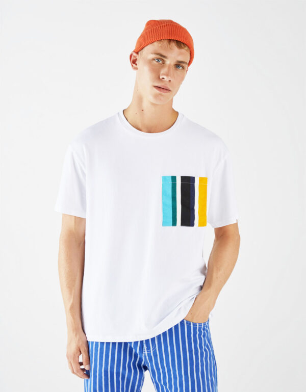 t shirt with colored pocket 1